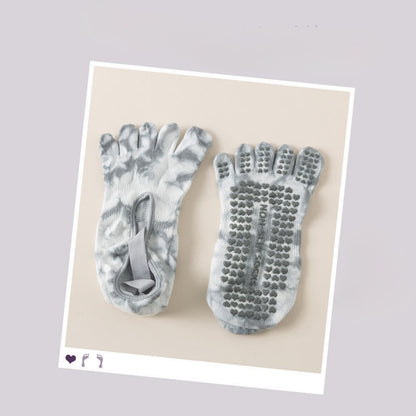 Fünf Zehensocken mit Batikmuster und rutschfester Sohle (2 Paar) - Grau - EU36-42 (US3-8,5) - image 5