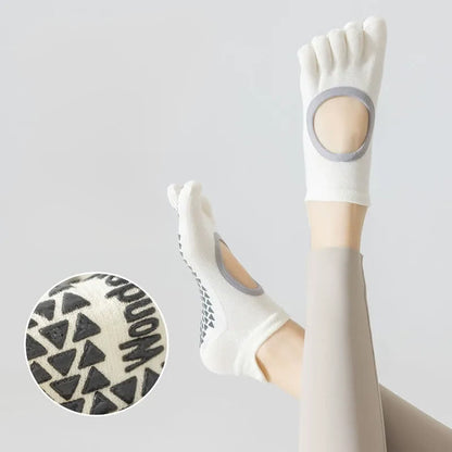 Fünf Zehen Yoga-Socken mit Grip (2 Paar) - image 0