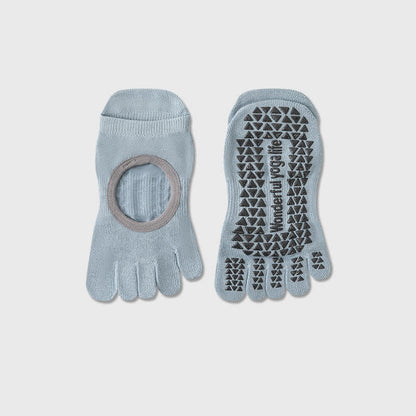 Fünf Zehen Yoga-Socken mit Grip (2 Paar) - Blau - EU35-40 (US2-7) - image 8