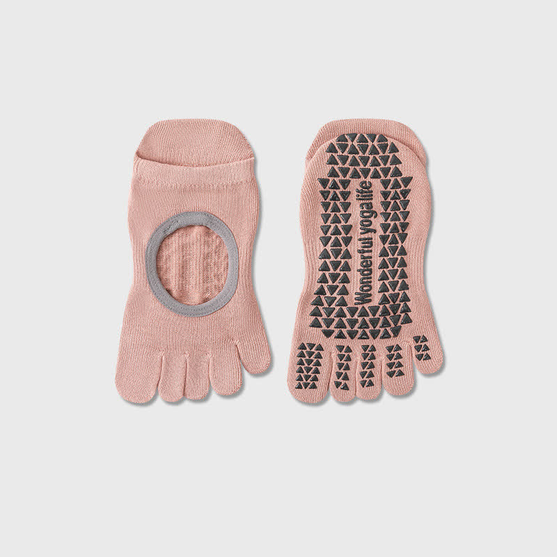 Fünf Zehen Yoga-Socken mit Grip (2 Paar) - Rosa - EU35-40 (US2-7) - image 7