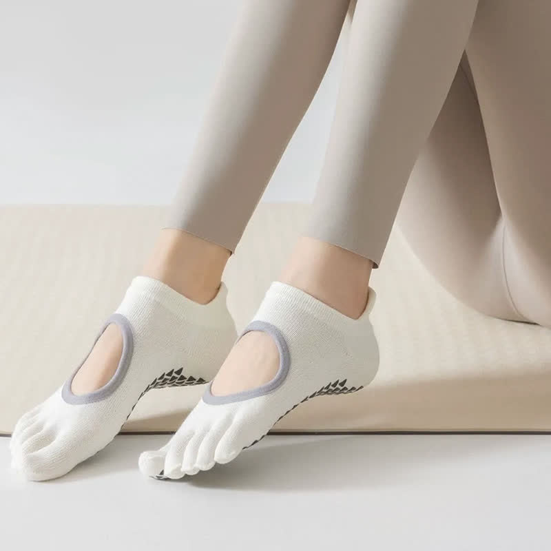 Fünf Zehen Yoga-Socken mit Grip (2 Paar) - image 2