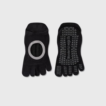 Fünf Zehen Yoga-Socken mit Grip (2 Paar) - Schwarz - EU35-40 (US2-7) - image 5
