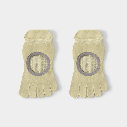 Fünf Zehen Yoga-Socken mit Grip (2 Paar) - Grün - EU35-40 (US2-7) - image 9