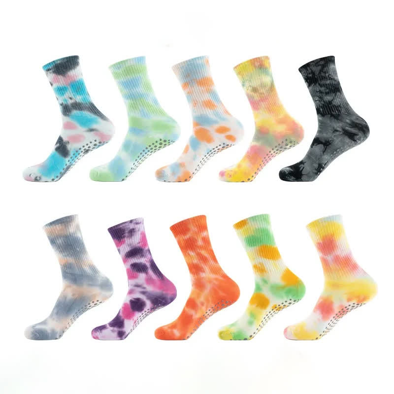 Batik-Yoga-Socken mit Grip (2 Paar) - image 1
