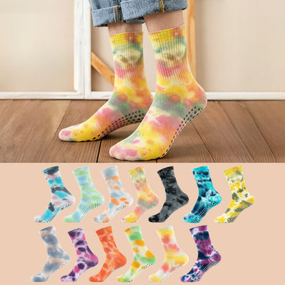 Batik-Yoga-Socken mit Grip (2 Paar) - image 0
