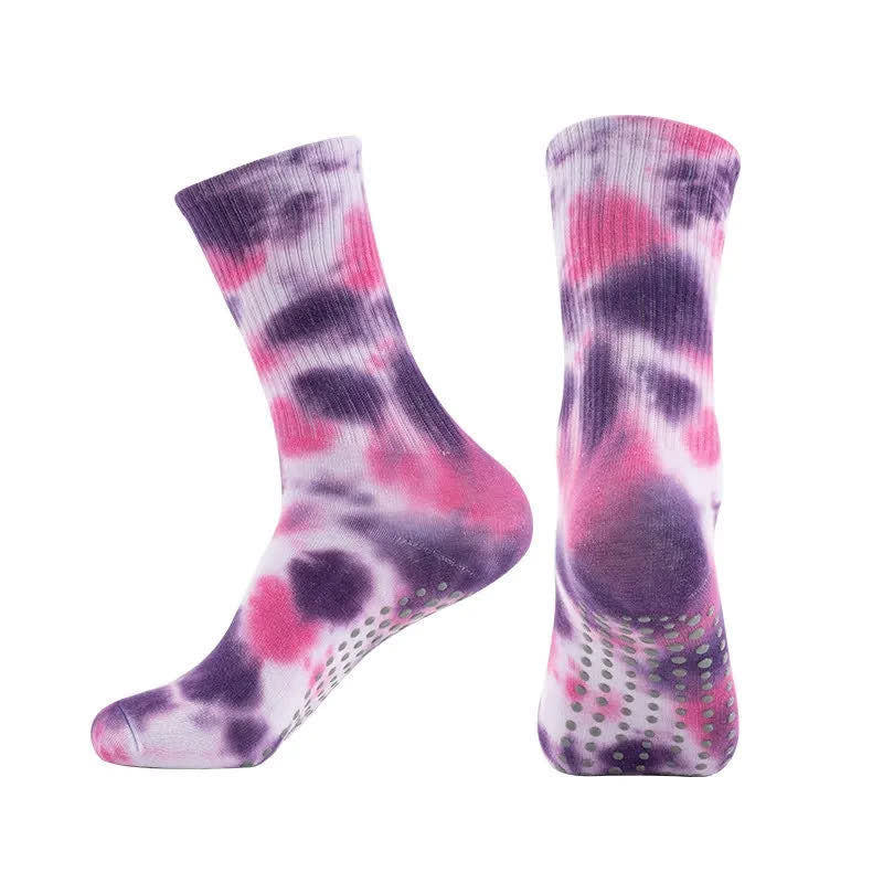 Batik-Yoga-Socken mit Grip (2 Paar) - Lila - EU38-42 (US5-8) - image 10
