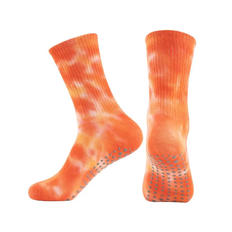 Batik-Yoga-Socken mit Grip (2 Paar) - Orange - EU38-42 (US5-8) - image 9