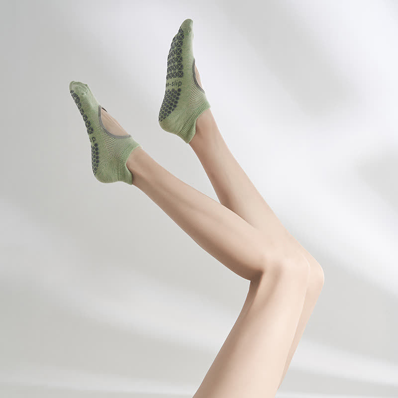 Pilates-Socken mit rutschfestem Griff (2 Paar) - Grün - EU35-41 (US2-7,5) - image 5