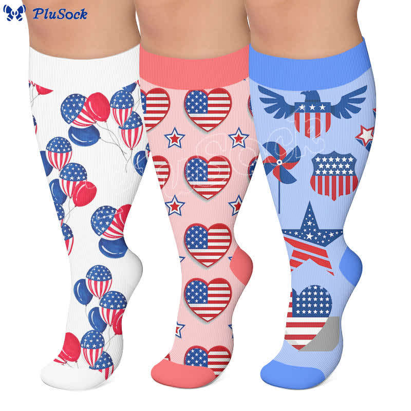 Plus Size Free America Kompressionsstrümpfe - image 0