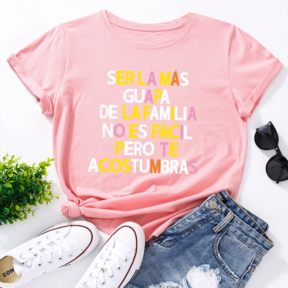 Plus Size T-Shirt mit kreativem Buchstabenprint - Rosa - 5XL - image 7