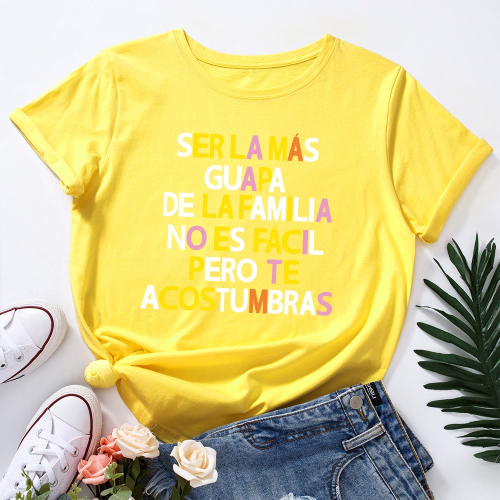 Plus Size T-Shirt mit kreativem Buchstabenprint - Gelb - 5XL - image 2