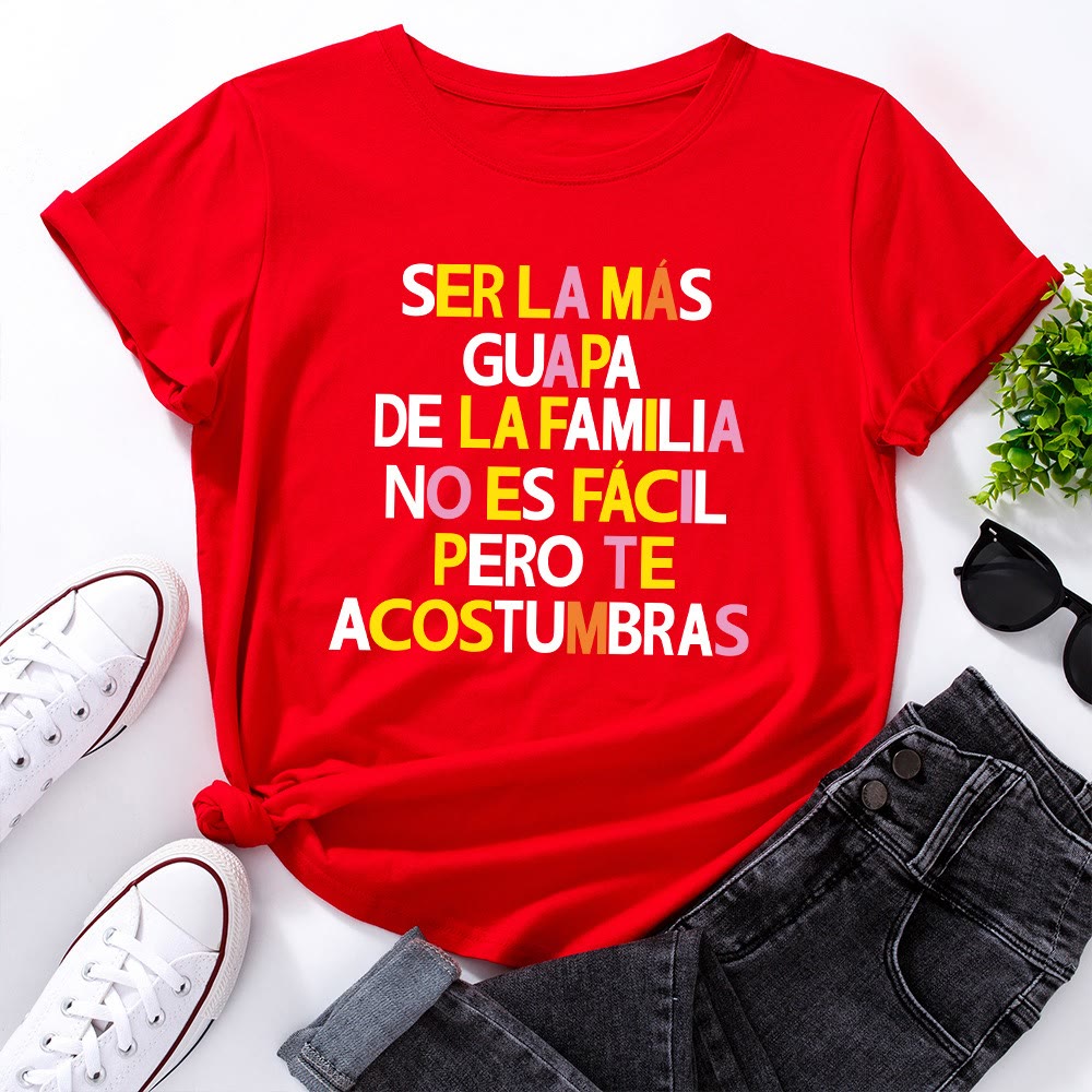 Plus Size T-Shirt mit kreativem Buchstabenprint - Rot - 5XL - image 1