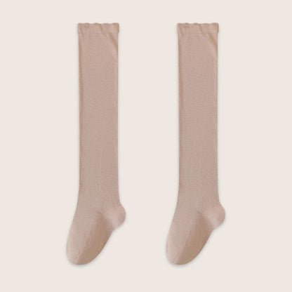 Kuschelige, einfarbige Schlafsocken aus Baumwolle, oberschenkelhoch (2 Paar) - Rot - EU39-45 (US6-11) - image 6