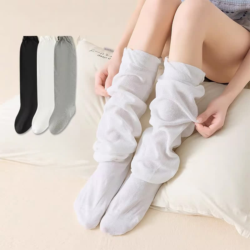 Lässige Schlafsocken aus Netzstrick (2 Paar) - Weiß + Schwarz - EU35-39 (US2-6) - image 0