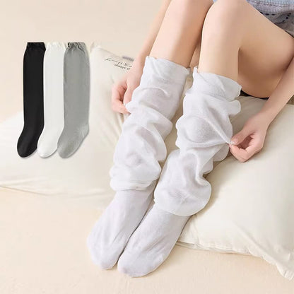 Lässige Schlafsocken aus Netzstrick (2 Paar) - Weiß + Schwarz - EU35-39 (US2-6) - image 0