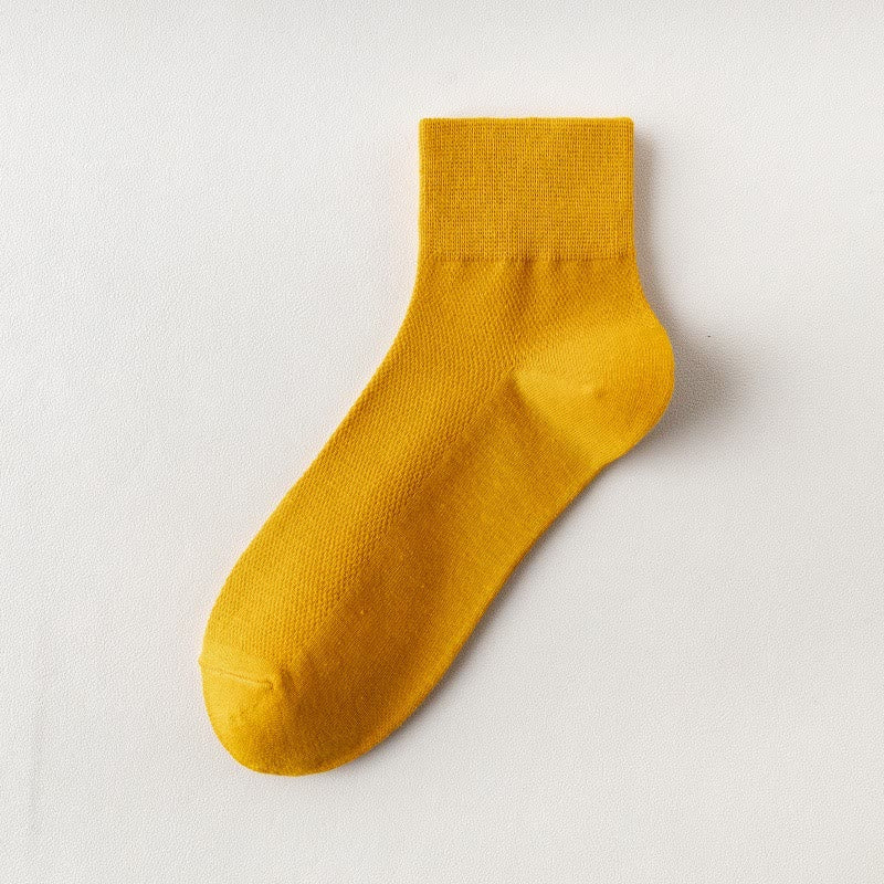 Atmungsaktive Viertelsocken aus Baumwolle (6 Paar) - Gelb - EU45-50 (US11-15) - image 16