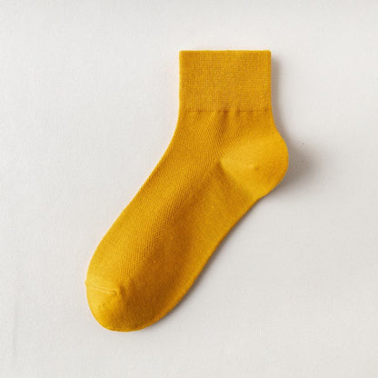 Atmungsaktive Viertelsocken aus Baumwolle (6 Paar) - Gelb - EU45-50 (US11-15) - image 16