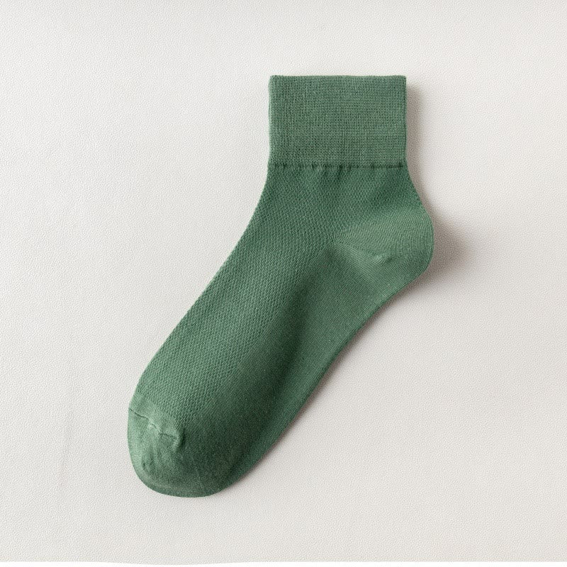 Atmungsaktive Viertelsocken aus Baumwolle (6 Paar) - Dunkelgrün - EU45-50 (US11-15) - image 20