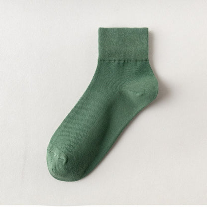 Atmungsaktive Viertelsocken aus Baumwolle (6 Paar) - Dunkelgrün - EU45-50 (US11-15) - image 20