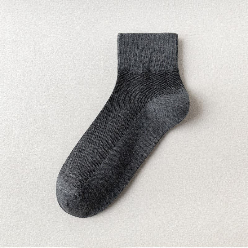 Atmungsaktive Viertelsocken aus Baumwolle (6 Paar) - Dunkelgrau - EU45-50 (US11-15) - image 21
