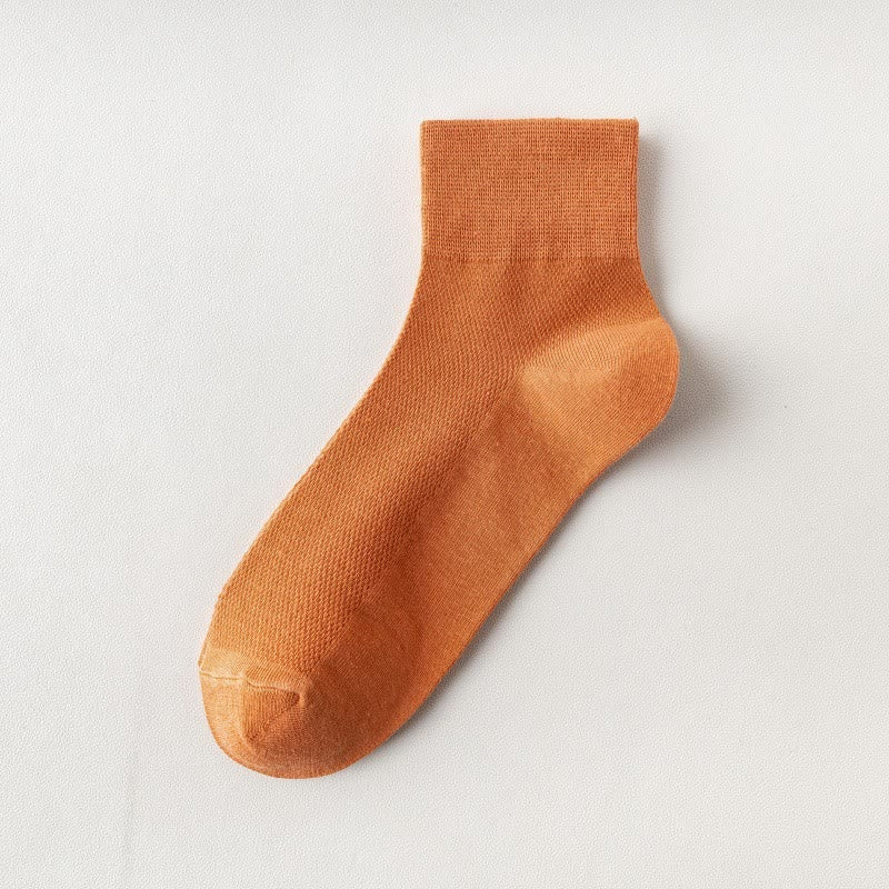 Atmungsaktive Viertelsocken aus Baumwolle (6 Paar) - Orange - EU45-50 (US11-15) - image 23