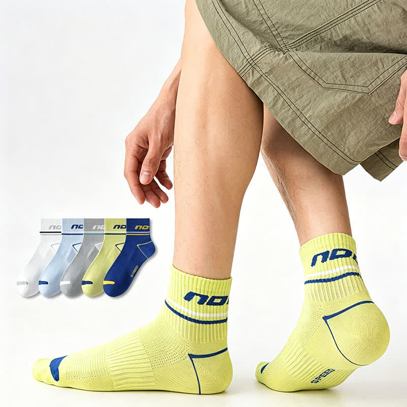Sportliche Viertelsocken aus Mesh-Gewebe (5 Paar) - image 0