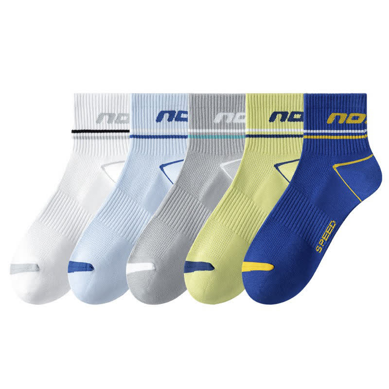 Sportliche Viertelsocken aus Mesh-Gewebe (5 Paar) - Mehrfarbig - EU38-44 (US5-10) - image 6