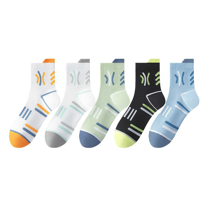 Sportliche Viertelsocken aus Baumwolle (5 Paar) - Mehrfarbig - EU38-44 (US5-10) - image 7