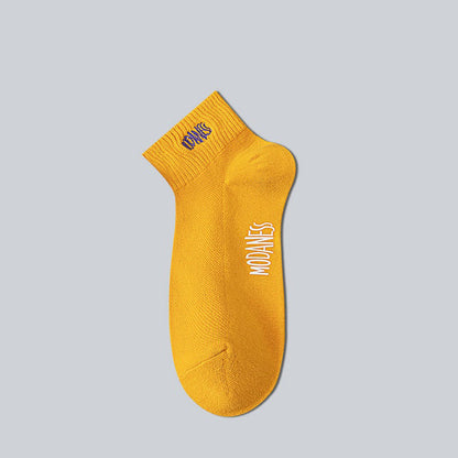 Atmungsaktive Baumwoll-Knöchelsocken (8 Paar) - Gelb - EU38-45 (US5-11) - image 7