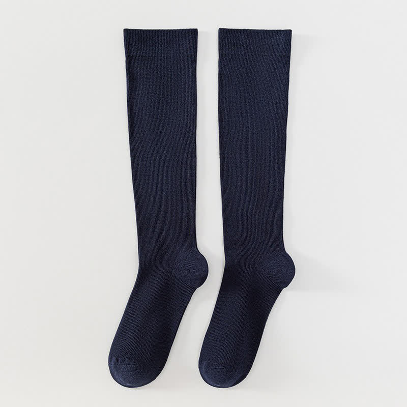 Kompressionsstrümpfe aus Bambus in Übergröße - Marineblau - 5XL - image 8