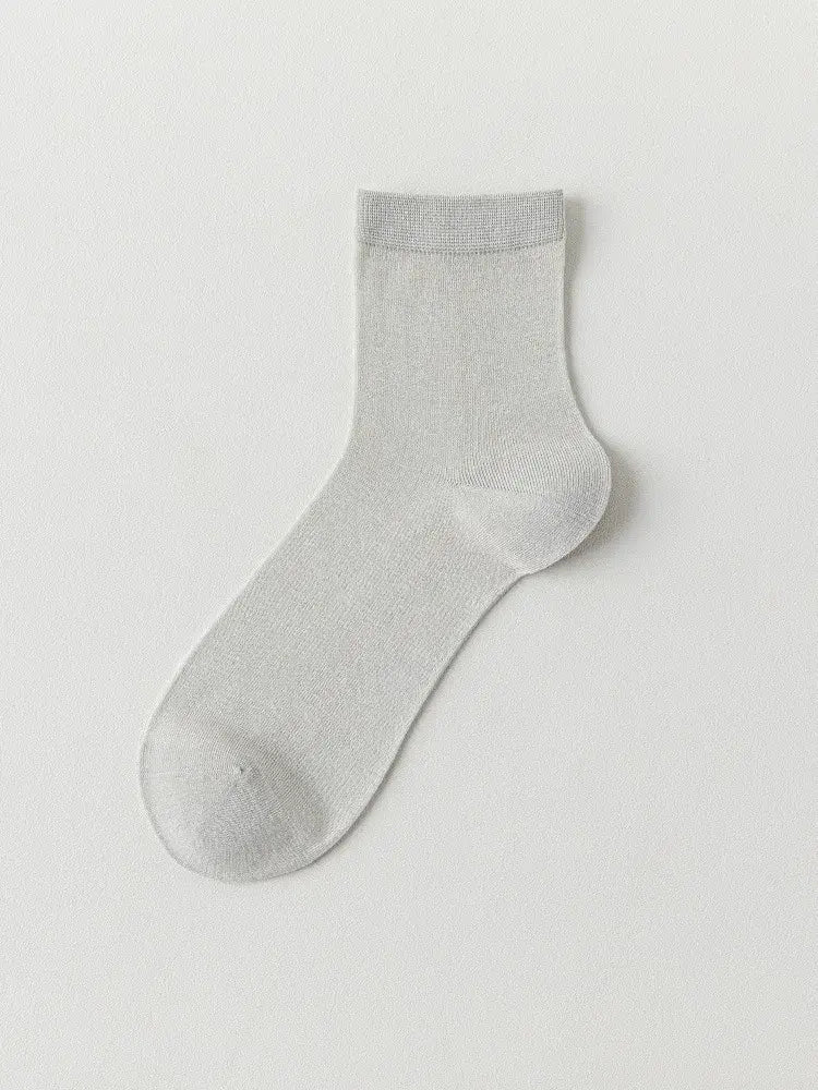 Seidenweiche, lässige Viertel-Socken (4 Paar) - Grau - EU38-45 (US5-11) - image 4