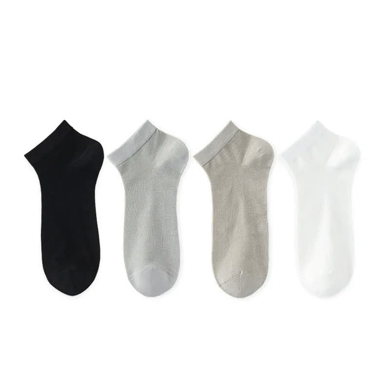 Atmungsaktive Seiden-Knöchelsocken (4 Paar) - Mehrfarbig - EU38-45 (US5-11) - image 4