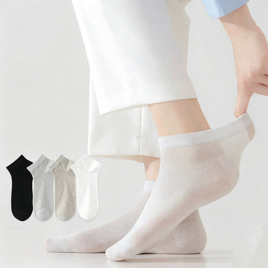 Atmungsaktive Seiden-Knöchelsocken (4 Paar) - image 0