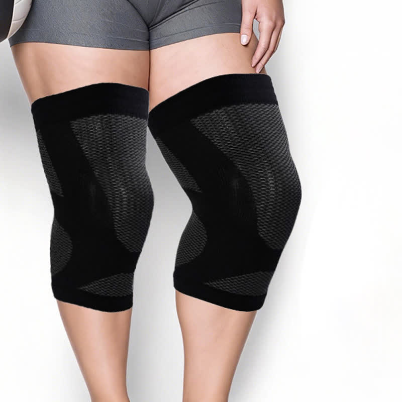 Rutschfeste Kompressions-Kniebandage - Schwarz - 5XL/6XL - image 3