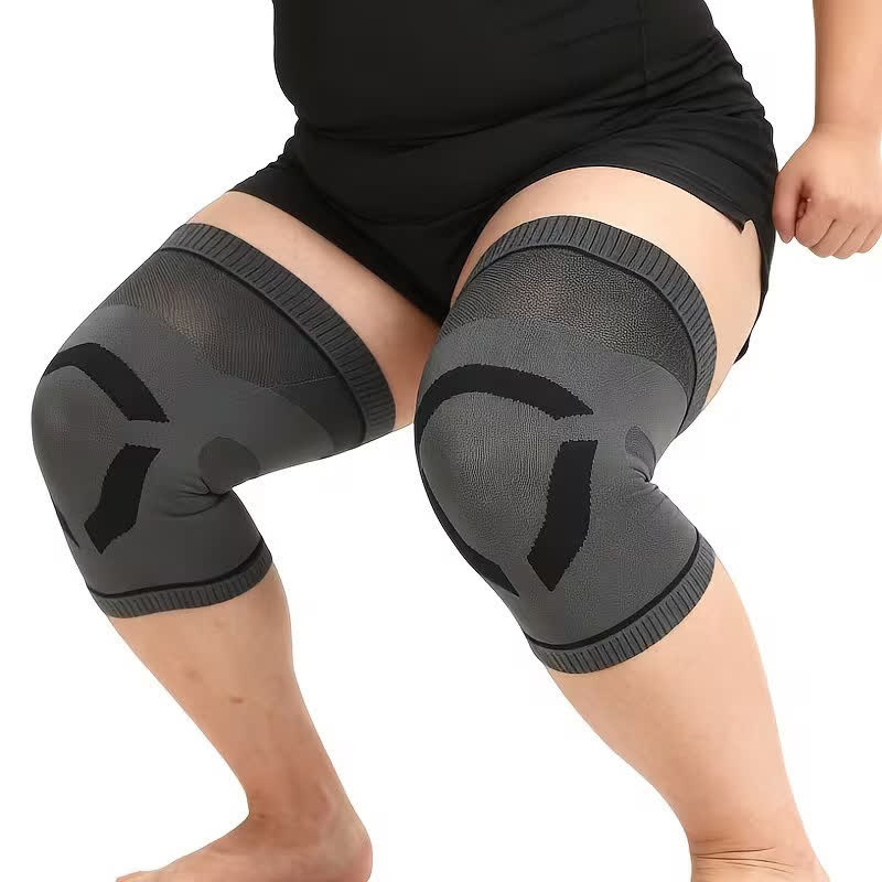 Atmungsaktive Kniebandage aus Strick - Schwarz - 5XL/6XL - image 2
