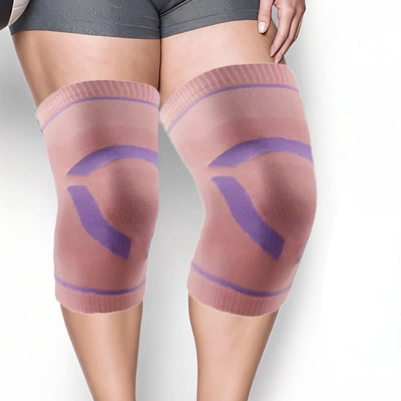 Atmungsaktive Kniebandage aus Strick - Rosa - 5XL/6XL - image 1