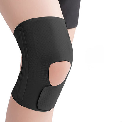 Kniebandage mit Kompressionsfunktion und Entlastung der Kniescheibe - Schwarz - XL - image 2