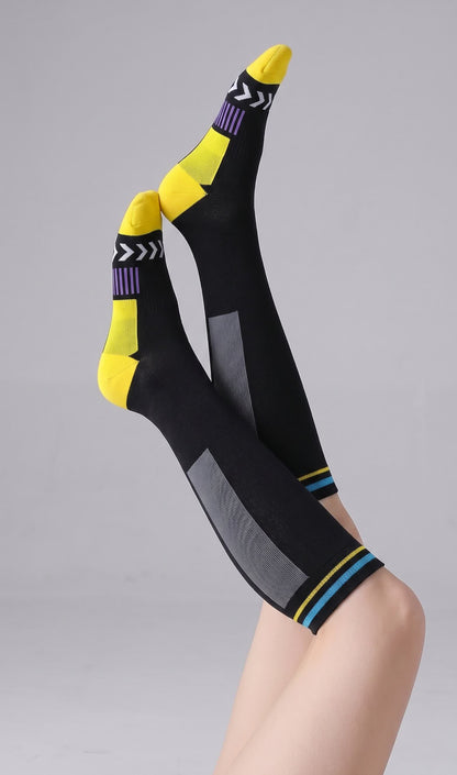Sport Stripe Kompressionsstrümpfe (2 Paar) - Schwarz-B - EU36-40 (US3-7) - image 7