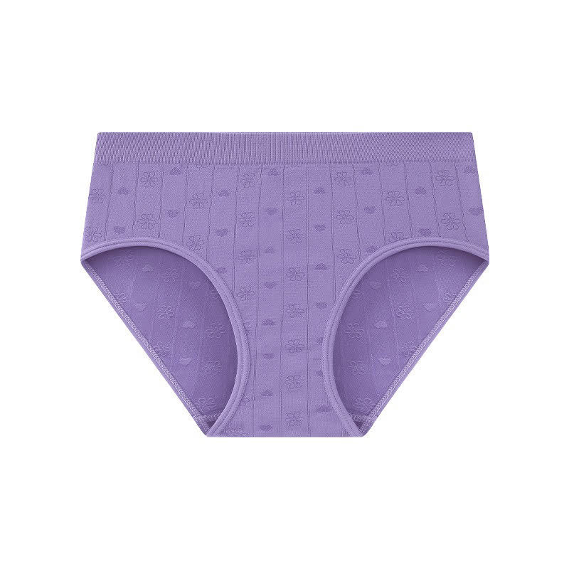 Nahtloser, gerippter High-Waist-Slip (3er-Pack) - Lila - XL - image 4