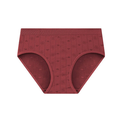 Nahtloser, gerippter High-Waist-Slip (3er-Pack) - Wein - XL - image 5