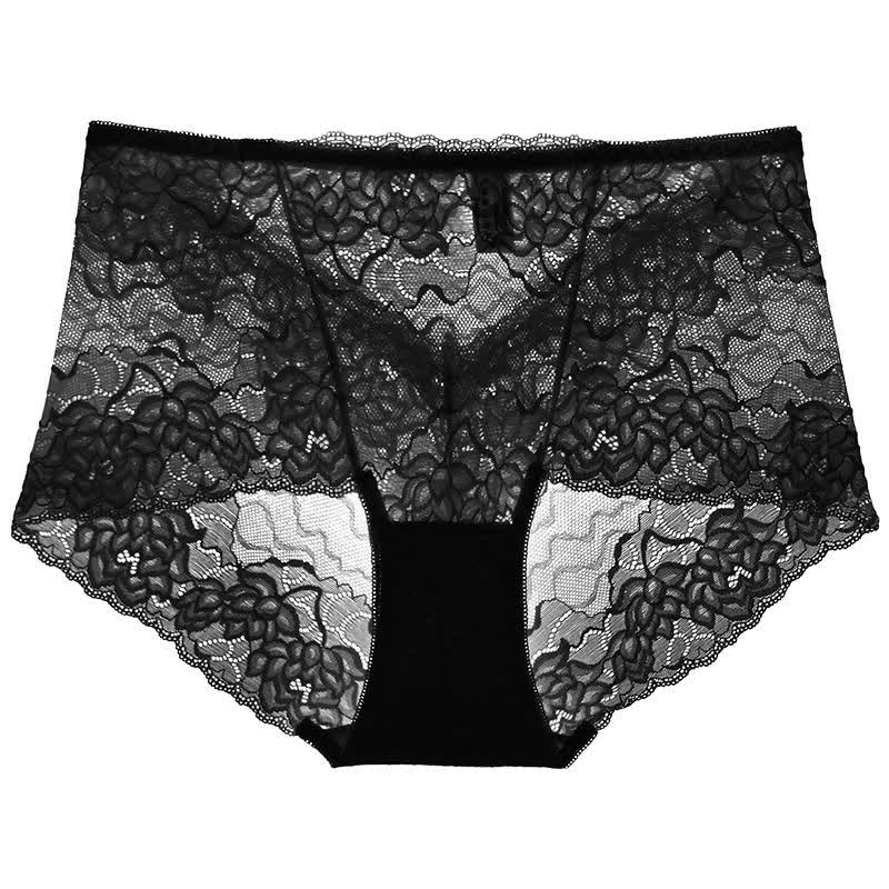Slip mit Blumenmuster und niedrigem Bund (3er-Pack) - Schwarz - 2XL - image 7