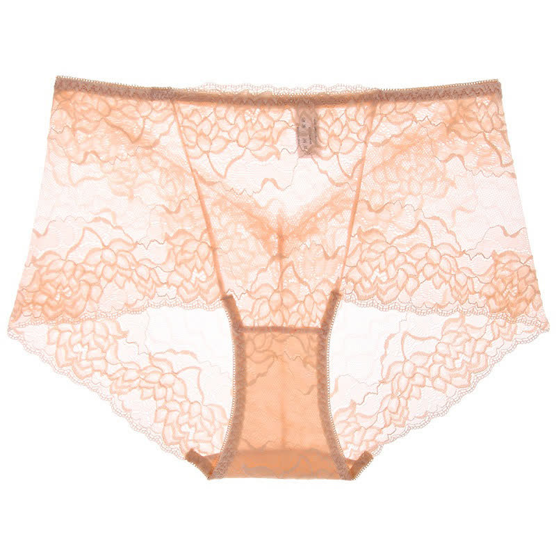 Slip mit Blumenmuster und niedrigem Bund (3er-Pack) - Aprikose - 2XL - image 9