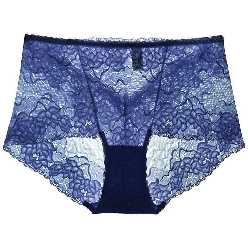 Slip mit Blumenmuster und niedrigem Bund (3er-Pack) - Dunkelblau - 2XL - image 6