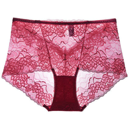 Slip mit Blumenmuster und niedrigem Bund (3er-Pack) - Wein - 2XL - image 5