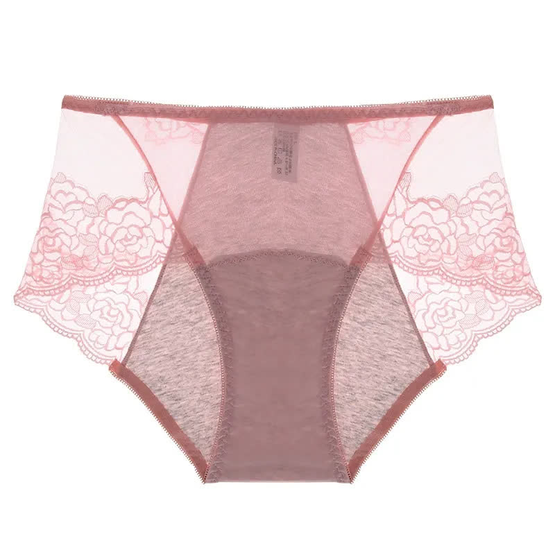 Formgebender Slip mit hohem Bund und Spitze (3er-Pack) - Rosa - 3XL - image 3