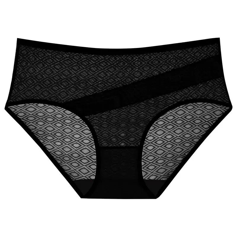 Slip mit Diamant-Mesh-Besatz (3er-Pack) - Schwarz - 2XL - image 3