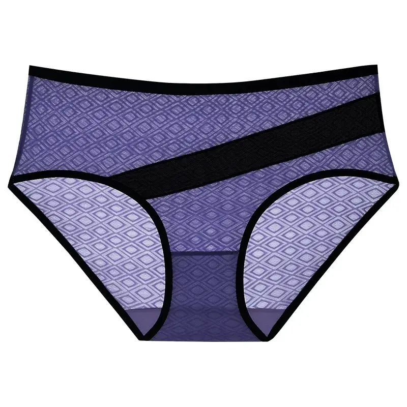 Slip mit Diamant-Mesh-Besatz (3er-Pack) - Blau - 2XL - image 2