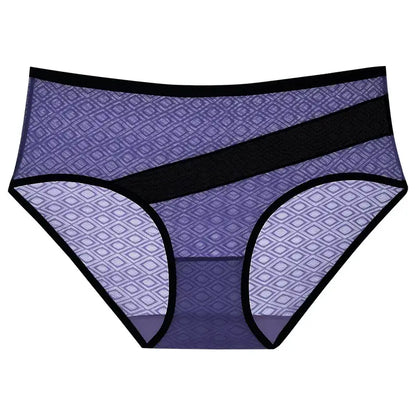 Slip mit Diamant-Mesh-Besatz (3er-Pack) - Blau - 2XL - image 2