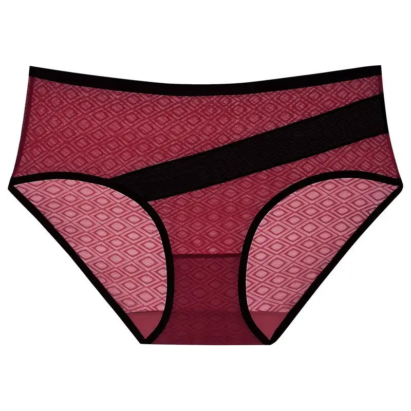 Slip mit Diamant-Mesh-Besatz (3er-Pack) - Rot - 2XL - image 4