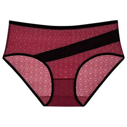 Slip mit Diamant-Mesh-Besatz (3er-Pack) - Rot - 2XL - image 4